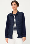 Olsen High Neck Zip Up Jacket, Navy