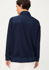 Olsen High Neck Zip Up Jacket, Navy