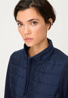 Olsen High Neck Zip Up Jacket, Navy