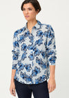 Olsen Floral Print Striped Shirt, Blue