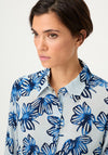 Olsen Floral Print Striped Shirt, Blue