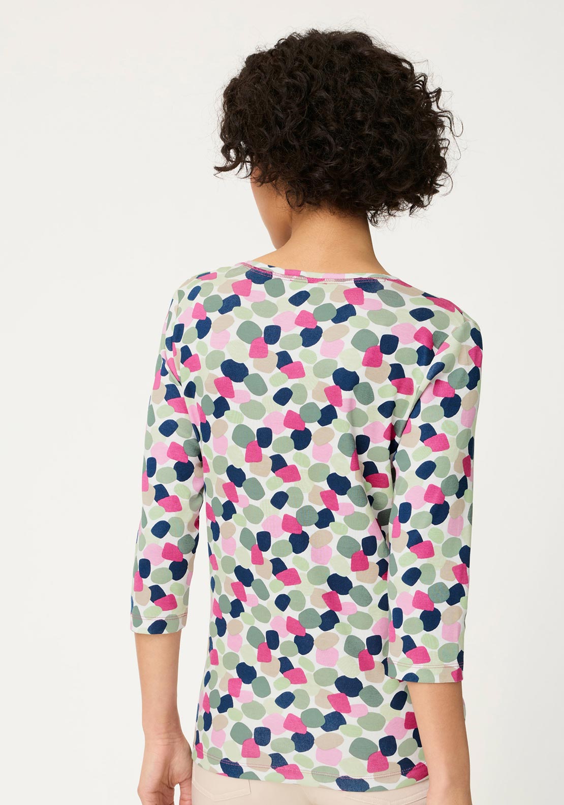 Olsen Geometric Print T-Shirt, Multi-Coloured