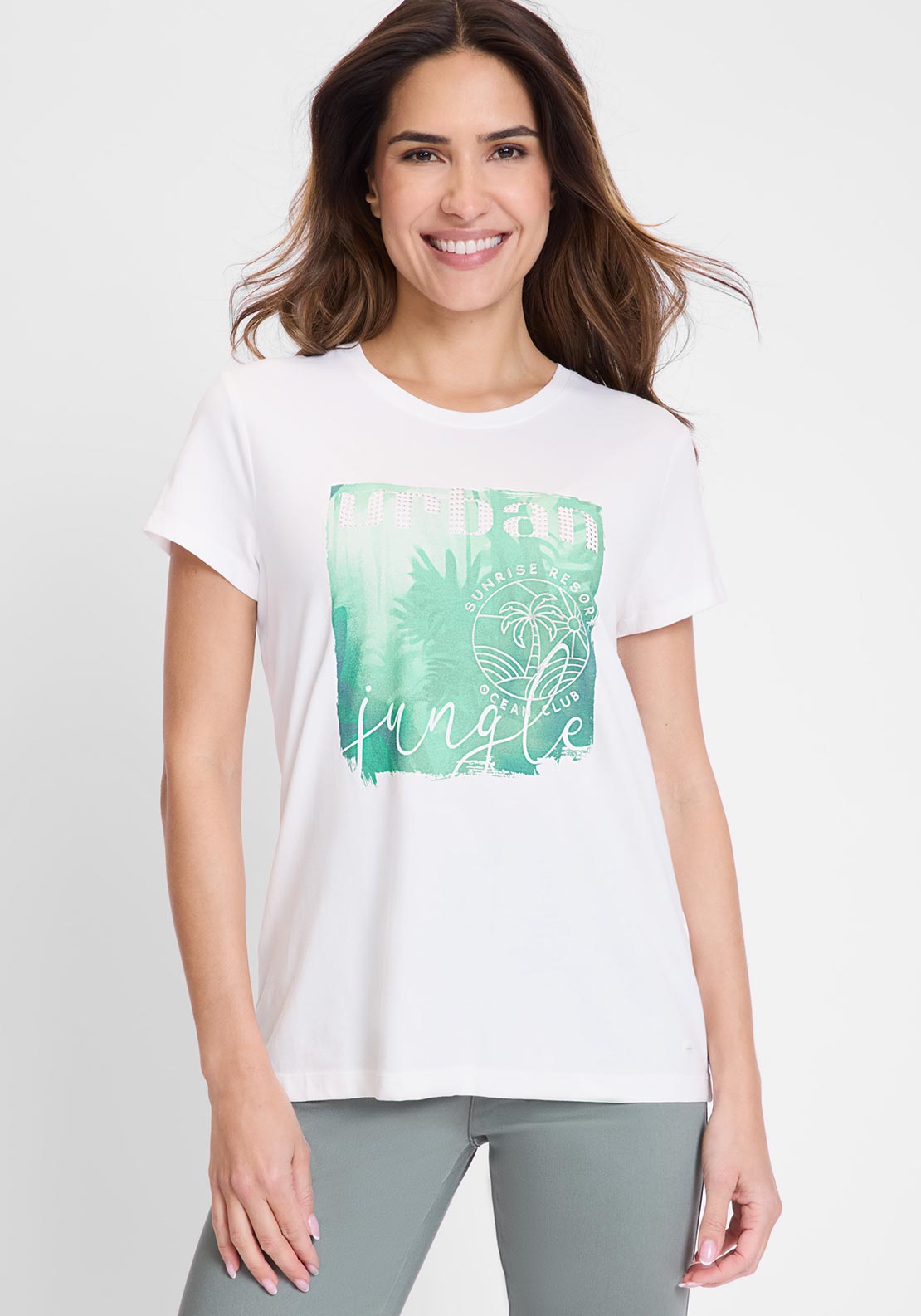 Olsen Hannah Graphic T Shirt, White