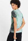 Olsen Cosima Polka Dot Printed Tunic Top, Green