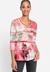 Olsen Hannah Abstract Print Top, Red Multi