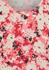 Olsen Edda Floral Print Top, Pink Multi