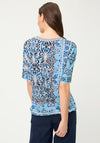 Olsen Geometric Print T-Shirt, Blue Multi