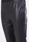 Ora Faux Leather Leggings, black