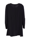 Ora Drawstring Hem Splash Print Top, Black