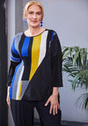 Ora Block Colour Block Contrast Panel Top, Black Multi