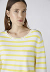 Oui Lightweight Striped Sweater, Yellow & White