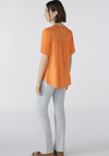 Oui V Neck Top, Vermillion Orange