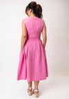 Oui Linen Sleeveless Aline Midi Dress, Pink