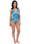 Oyster Bay Floral Swimsuit, Blue