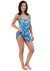 Oyster Bay Floral Skirted Swimsuit, Blue