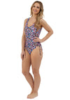 Oyster Bay Animal Print Swimsuit, Black Multi