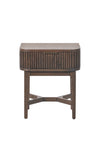 RAIE DARK BROWN RIBBED OAK PINE WOOD