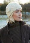 Pachamama Chamonix Flower Beanie, Cream