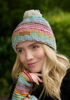 Pachamama Hoxton Roll Back Bobble Beanie, Multi