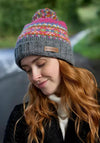 Pachamama Iona Roll Back Bobble Beanie, Pink