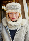 Pachamama Chamonix Fur Headband, Oatmeal