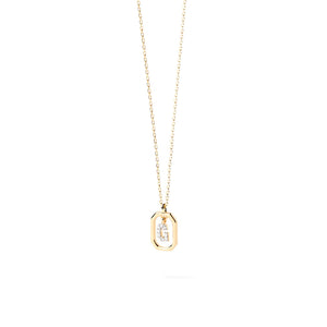 PDPAOLA Mini CZ Initials Necklace, Gold