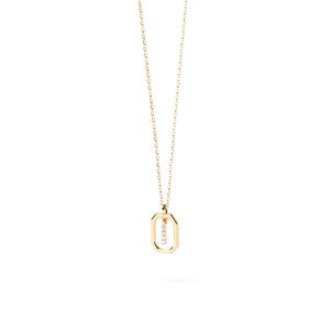 PDPAOLA Mini CZ Initials Necklace, Gold
