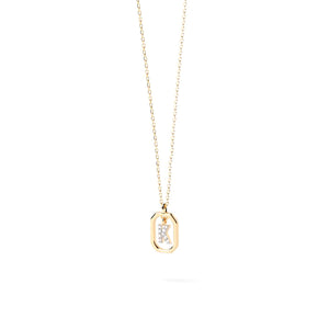 PDPAOLA Mini CZ Initials Necklace, Gold