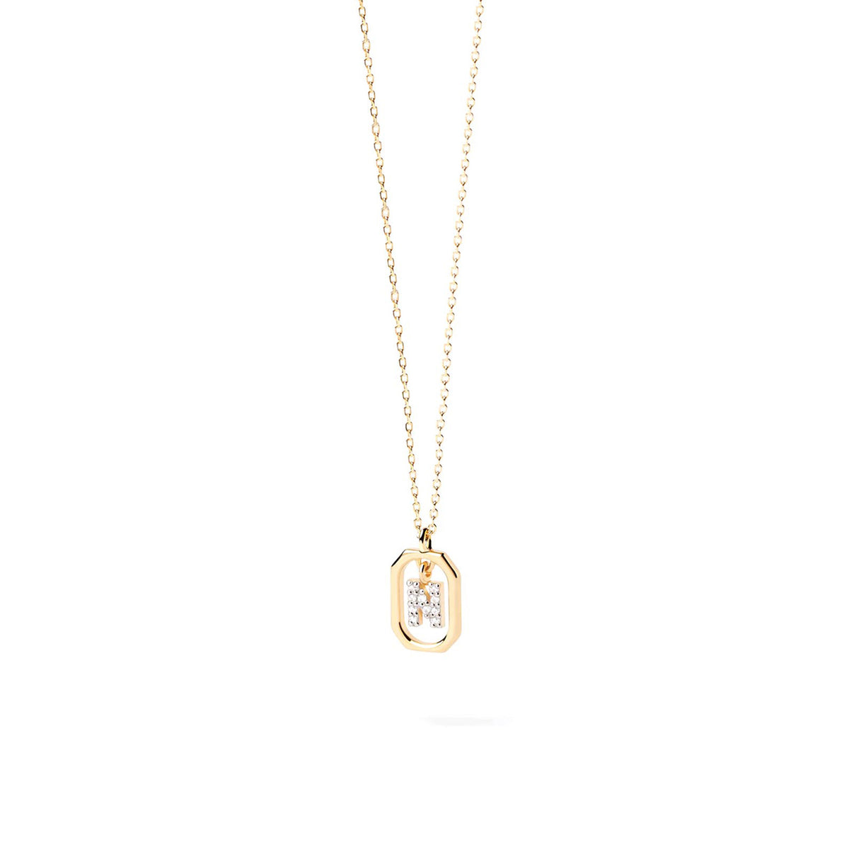 PDPAOLA Mini CZ Initials Necklace, Gold