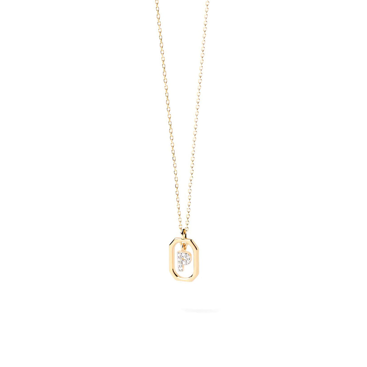 PDPAOLA Mini CZ Initials Necklace, Gold