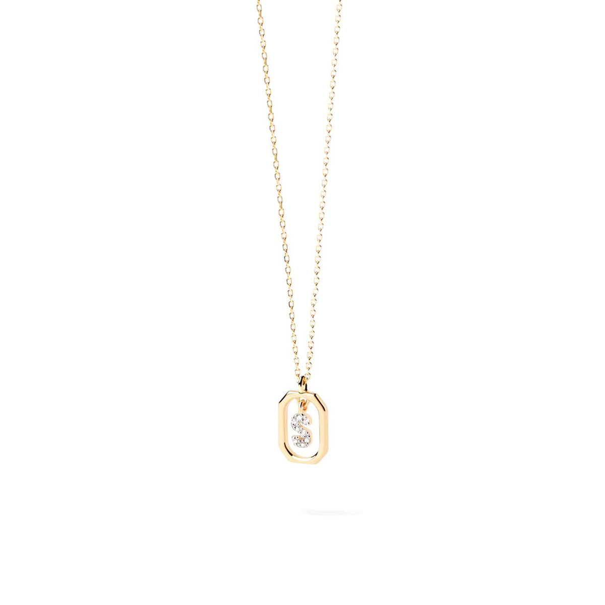 PDPAOLA Mini CZ Initials Necklace, Gold