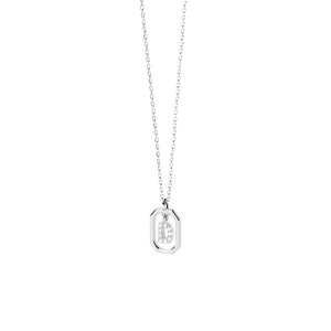 PDPAOLA Mini CZ Initials Necklace, Silver