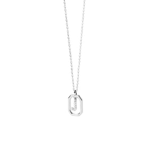 PDPAOLA Mini CZ Initials Necklace, Silver