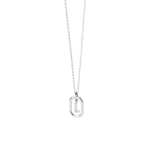 PDPAOLA Mini CZ Initials Necklace, Silver