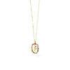 PDPAOLA Mini Initials Necklace, Gold Multi