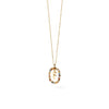 PDPAOLA Mini Initials Necklace, Gold Multi