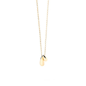 PDPAOLA Sugar Two Drop Pendant Necklace, Gold