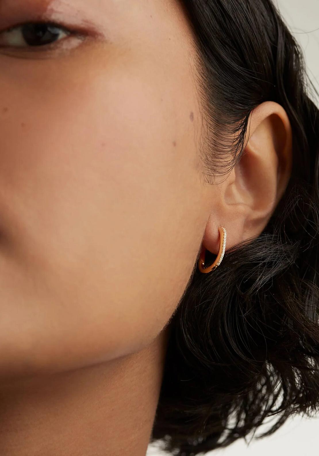 PDPAOLA Spike Hoop Earrings, Gold