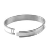Dyrberg/Kern Pennika II White Bangle, Silver