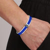 Dyrberg/Kern Pennika 2 Sapphire Blue Bangle, Silver