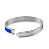 Dyrberg/Kern Pennika 2 Sapphire Blue Bangle, Silver