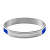Dyrberg/Kern Pennika 2 Sapphire Blue Bangle, Silver