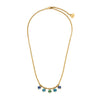 Dyrberg Kern Phila Necklace, Gold & Aqua Blue
