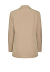 Pieces Bozzy Leopard Lined Blazer, Silver Mink