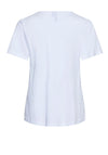 Pieces Suma V-Neck Print T-Shirt, Bright Whit