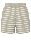 Pieces Chilli Striped High Waisted Shorts, Beige