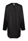 Pieces Norella Ruched Side Mini Satin Dress, Black