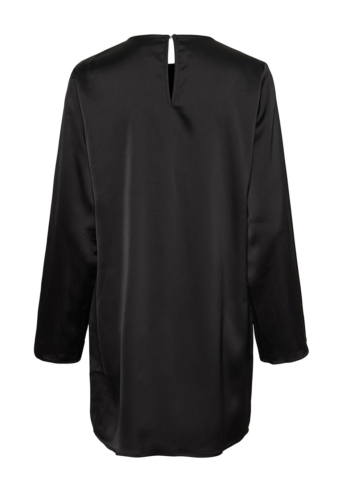Pieces Norella Ruched Side Mini Satin Dress, Black