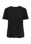 Pieces Namy Rhinestone T-Shirt, Black