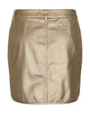 Pieces Nabia Metallic Mini Skirt, Gold